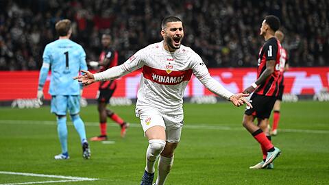 Traf gleich zweimal in Frankfurt: VfB-Profi Deniz Undav.