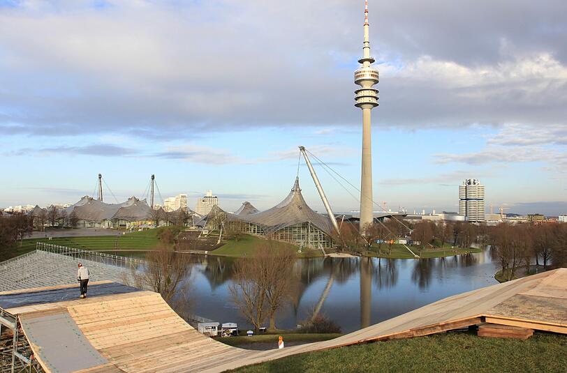 Der Athleten bietet sich eine hübsche Aussicht.