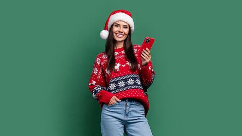 Auf dem Smartphone weihnachtet es...