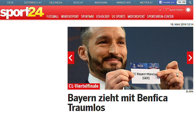 Die österreichischen Kollegen von oe24.at sehen ein "Traumlos".