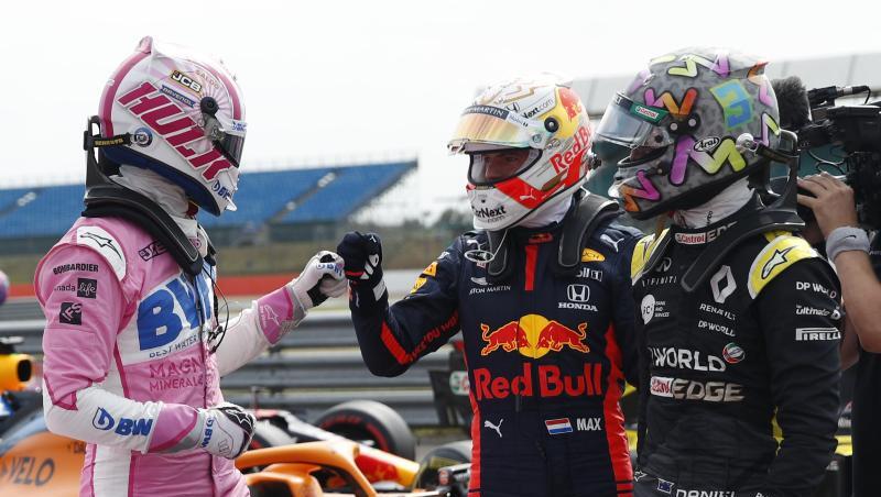Nico Hülkenberg (l-r) geht von Startplatz drei ins Rennen - Max Verstappen und Daniel Ricciardo gratulieren. Nico Hülkenberg (l-r) geht von Startplatz drei ins Rennen - Max Verstappen und Daniel Ricciardo gratulieren.