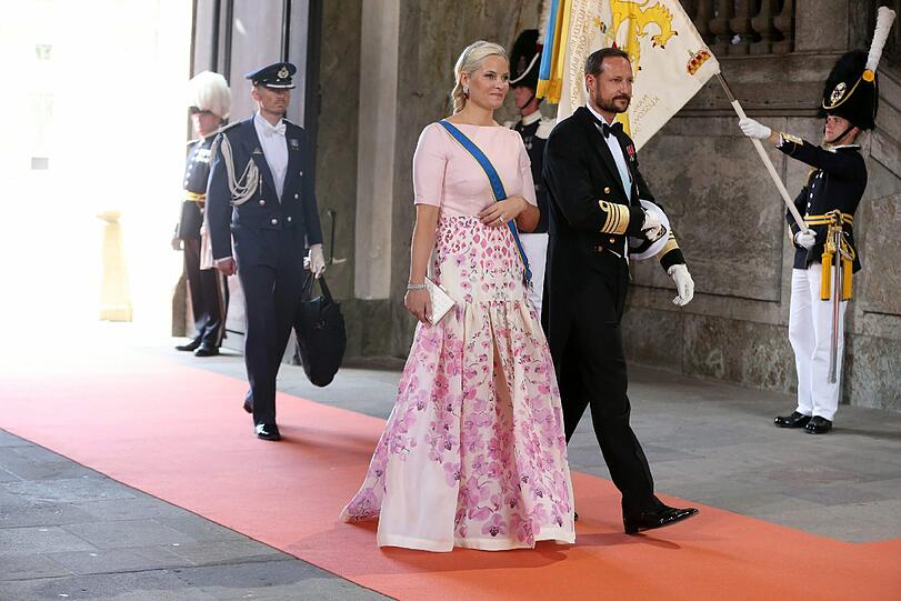 Der norwegische Kronprinz Haakon Magnus von Norwegen, mit seiner Kronprinzessin Mette-Marit.