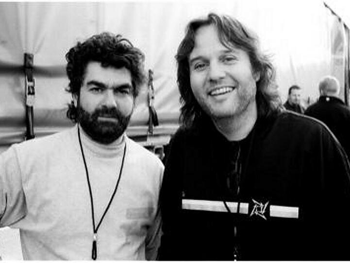 Bruce Sinofsky (r.) und Joe Berlinger (l.) bei Dreharbeiten zu "Metallica: Some Kind of Monster"