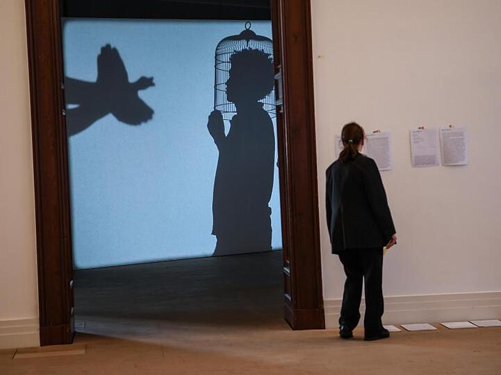 Die Installation "Shadow play" des Künstlers Javier Tellez.