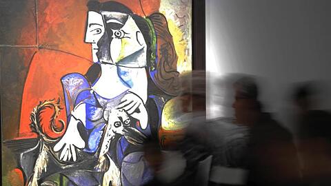 Das Auktionshaus Sotheby's hat seine umgebauten Galerien in New York mit einer Ausstellung wiedereröffnet. Zu sehen ist unter anderem Picassos "femme au chien".