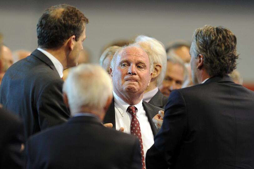 Uli Hoeneß am Freitagabend im Audi Dome.