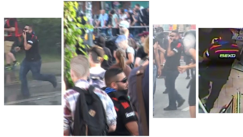 Diese Verdächtigen sollen während der G20-Ausschreitungen mit Flaschen und Steinen geworfen haben.