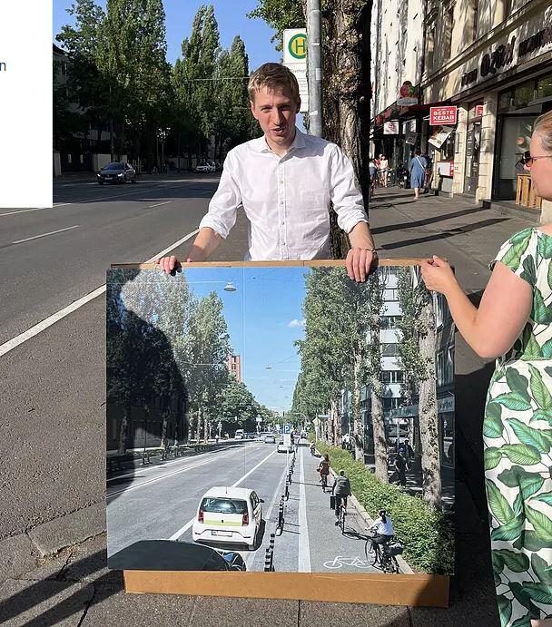 2025 stellte Dominik Krause &ndash; als damals noch zweiter B&uuml;rgermeister &ndash; das Projekt mit den breiten Radwegen an der Lindwurmstra&szlig;e vor.