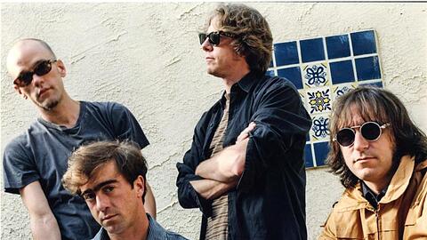 Die Mitglieder der Band R.E.M. 1994.