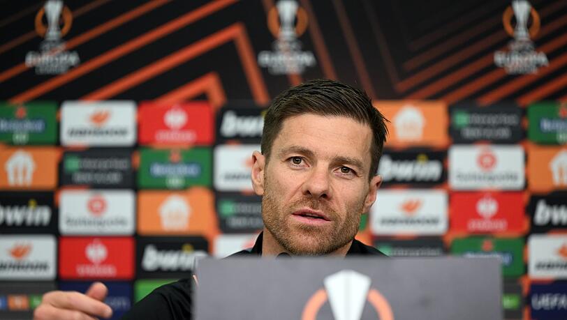 Leverkusens Trainer Xabi Alonso geht optimistisch ins Rückspiel gegen Rom.