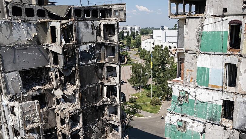 In Borodjanka kam es während des russischen Überfalls auf die Ukraine zu massiven Zerstörungen.