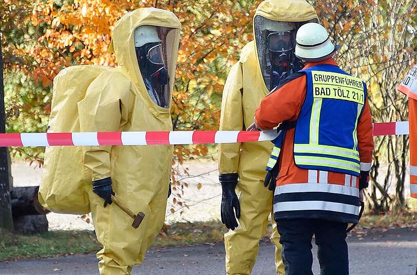 Die Bilder vom Feuerwehr-Großeinsatz in Bad Tölz an der Hacker-Pschorr-Arena.