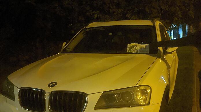 Ein Foto der Aktion gegen SUVs in München.