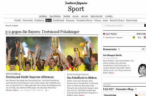 Von Dortmund als Albtraum für den FC Bayern spricht die Frankfurter Allgemeine. Kein Wunder nach fünf Niederlagen in Folge.