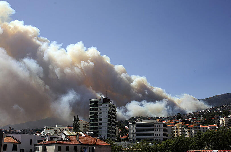 Bei einem Waldbrand auf der zu Portugal gehörenden Atlantik-Insel Madeira sind drei Menschen ums Leben gekommen. Die Bilder.