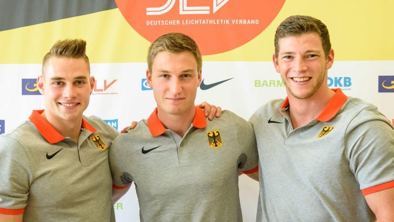 Die Speerwerfer Johannes Vetter, Thomas Röhler und Andreas Hofmann (l-r) wollen bei der WM für Furore sorgen. Die Speerwerfer Johannes Vetter, Thomas Röhler und Andreas Hofmann (l-r) wollen bei der WM für Furore sorgen.