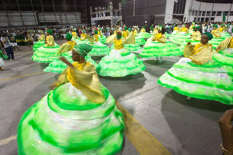 In Sao Paulo wird schon fleißig geübt für den brasilianischen Karneval im Februar. Die Bilder.