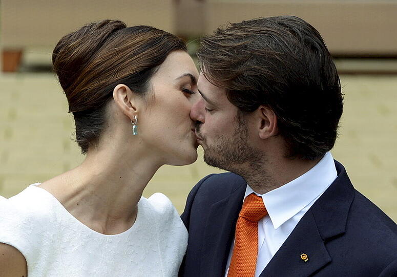 Bei ihrer Hochzeit im September 2013: Félix von Luxemburg und Claire Lademacher.