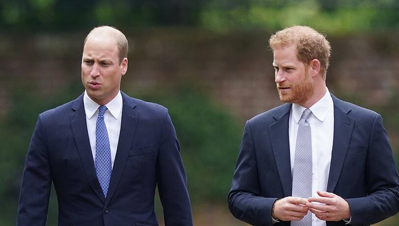Prinz William und Prinz Harry, hier 2021 in London aufgenommen, richten separate Botschaften an die Preisträger des Diana-Awards.