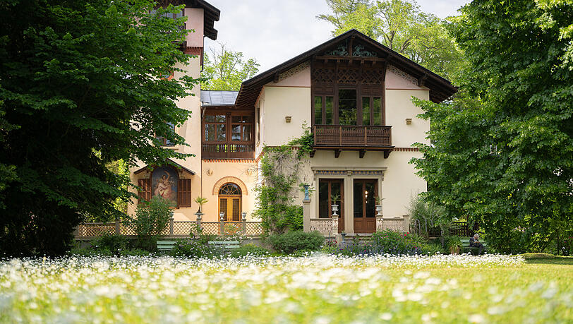 Idyllisch: die Roseninsel mit dem &bdquo;Casino&ldquo;.