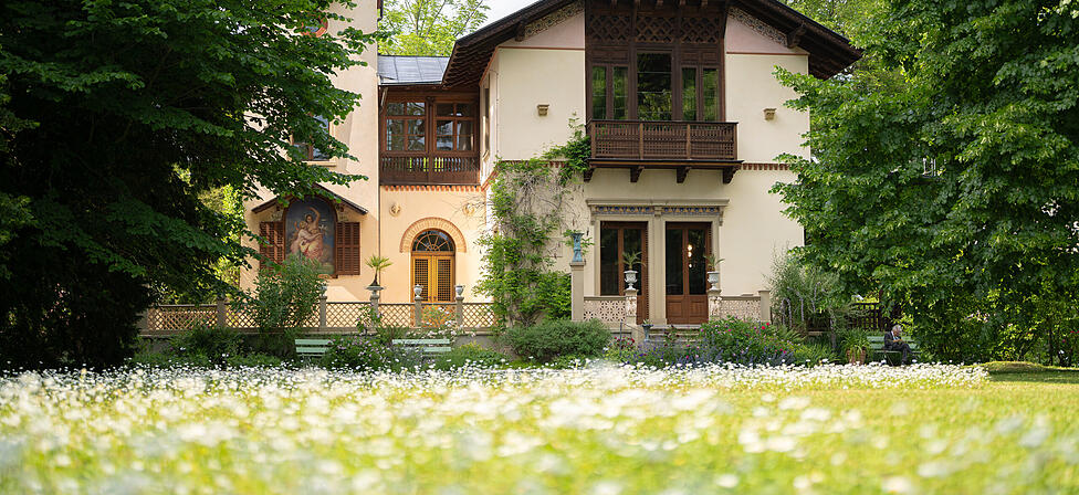Idyllisch: die Roseninsel mit dem &bdquo;Casino&ldquo;.