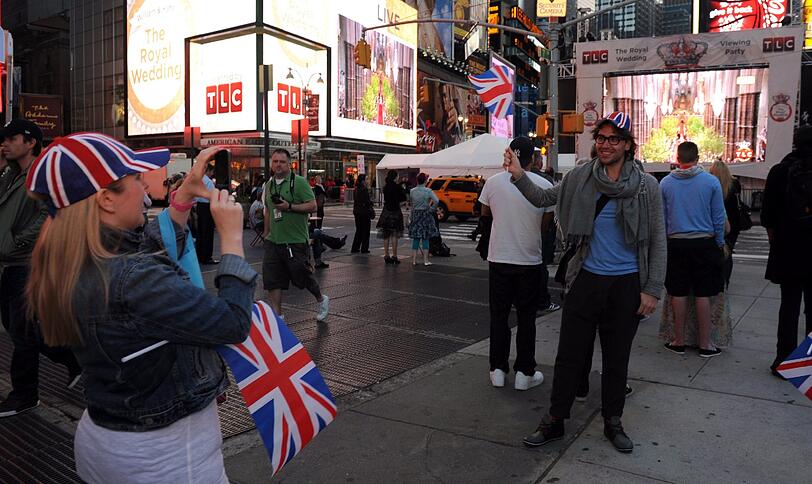 Auch in New York und Texas verfolgen die Menschen die Hochzeit von Kate und William. Die Bilder