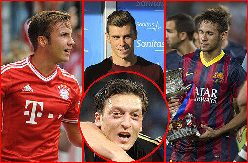 Götze, Bale, Neymar und Özil: Der Sommer brachte viele - und vor allem teure - Wechsel für die Teams in ganz Europa. Hier eine Übersicht der Hammer-Transferphase zum Durchklicken!