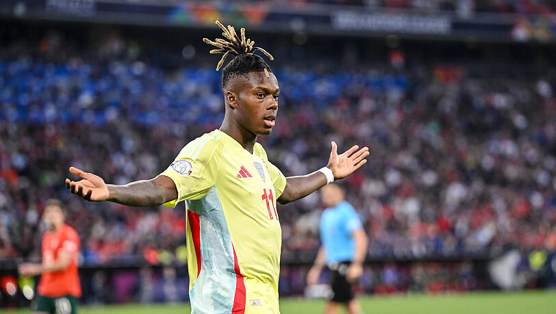 Bilbao-Star Nico Williams steht auf der Wunschliste des FC Bayern ganz oben. Bilbao-Star Nico Williams steht auf der Wunschliste des FC Bayern ganz oben.