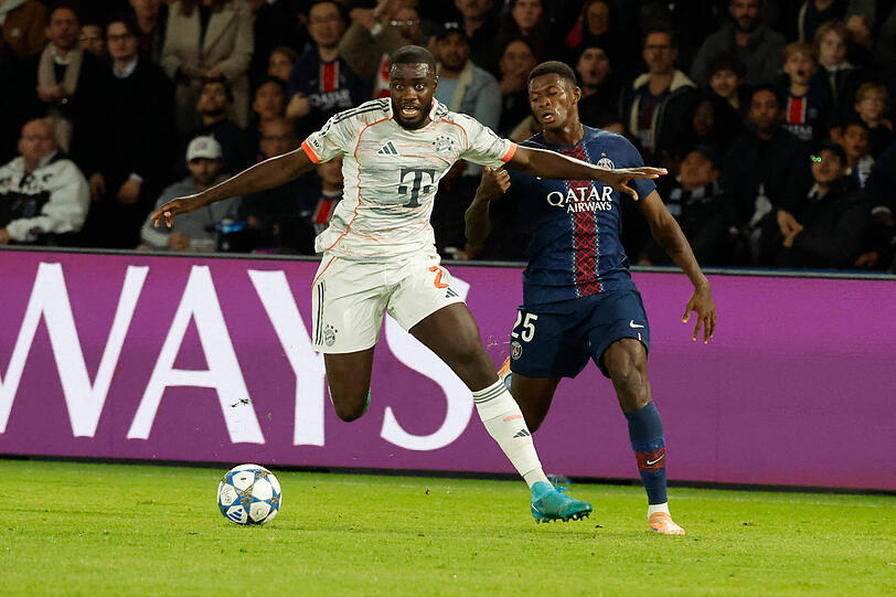 Überragend gegen PSG: Upamecano (l.). Überragend gegen PSG: Upamecano (l.).