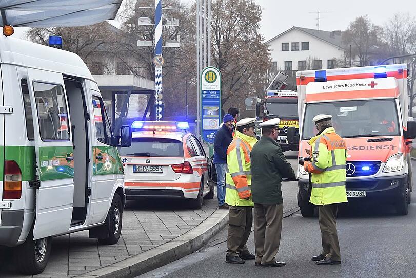 Weitere Bilder vom Unfall in Unterföhring.