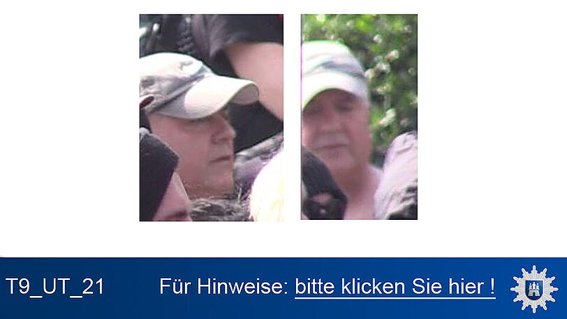 Nach diesen Personen wird öffentlich gefahndet. Die Polizei in Hamburg wird erreicht unter 040/4286-76543.
