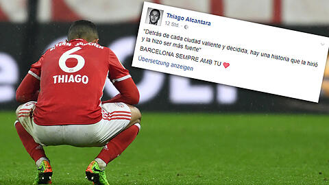 Thiago trauert mit seiner alten Heimat - wie viele andere Sportler aus Spanien.