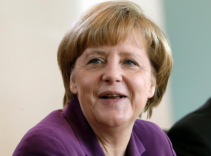 ...zum Vergleich: Ein aktuelles Bild von Angela Merkel ohne den Photoshop-Einsatz