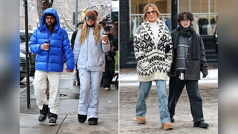 Heidi Klum und Tom Kaulitz sowie Jennifer Lopez und ihr Kind Emme verbringen ihren Winterurlaub in Aspen.