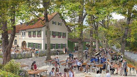 Der Biergarten wie er nach der Sanierung aussehen k&ouml;nnte.
