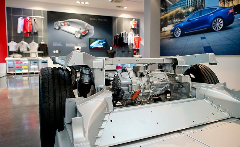 Der Tesla-Showroom in München.