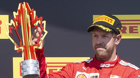Nach einer Zeitstrafe nur Zweiter: Sebastian Vettel fühlt sich um den Sieg in Kanada betrogen.