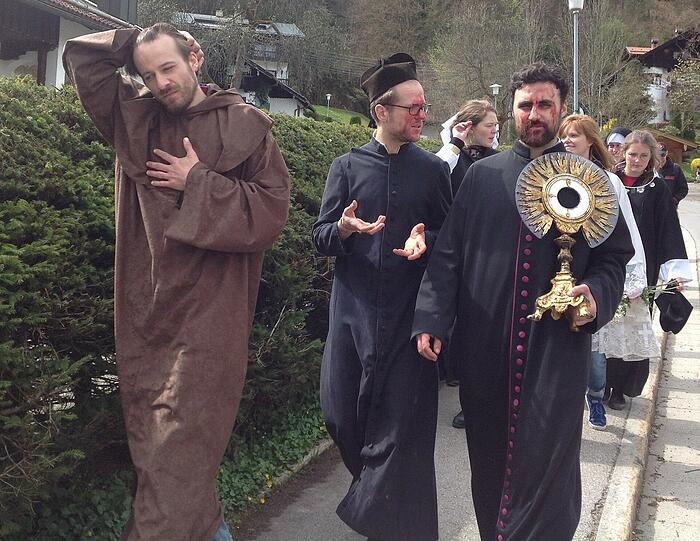 Die Aktion der Gruppe &bdquo;Unkoordinierte Bewegung&ldquo; in Bad Wiessee.