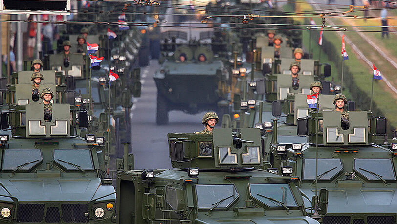 Militärparade in Zagreb. Militärparade in Zagreb.