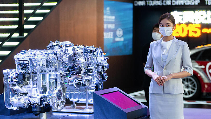 Auf der Beijing International Automotive Exhibition Auto China in Peking. Auf der Beijing International Automotive Exhibition Auto China in Peking.