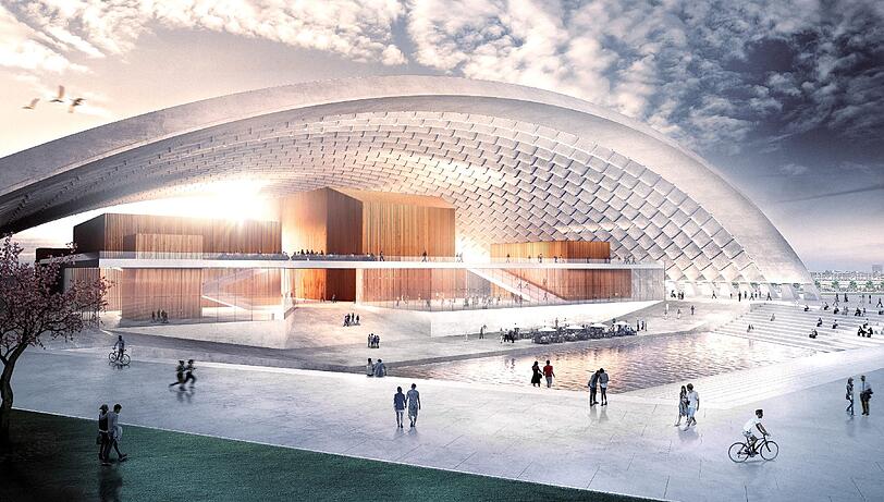 Das Projekt einer Musikstadt in der Paketposthalle an der Friedenheimer Brücke in Neuhausen.