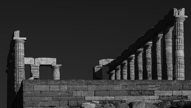 Der Poseidontempel am Kap von Sunion.