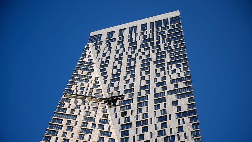 Die Drohne traf ein Hochhaus mit Luxuswohnungen in Moskau.
