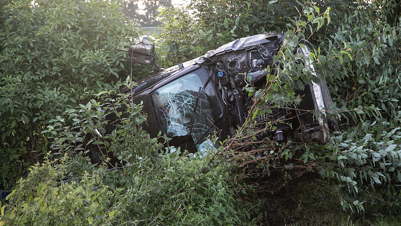 Die Unfallstelle an der A8 Richtung Salzburg bei Neukirchen.