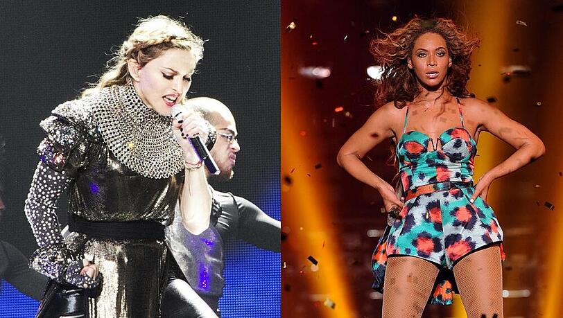 Madonna (li.) und Beyoncé könnten die Künstler-Liste bei den Grammys verstärken Madonna (li.) und Beyoncé könnten die Künstler-Liste bei den Grammys verstärken