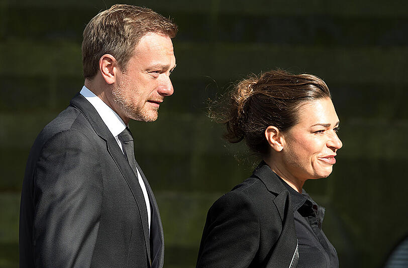 Der FDP-Vorsitzende Christian Lindner mit seiner Ehefrau Dagmar Rosenfeld.