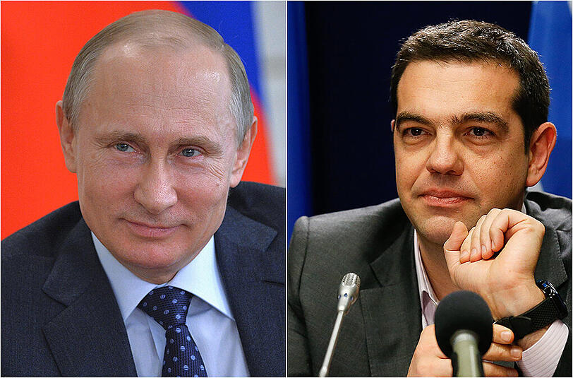 Der Besuch von Alexis Tsipras (r.) bei Wladimir Putin wird in Europa und auch in den USA mit großem Interesse beobachtet. Politiker in Brüssel warnen davor, dass Griechenland zu Russlands "Trojanischem Pferd" in der EU werden könnte, falls Athen sich auf Hilfe aus Moskau einlässt.