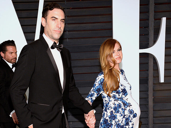 Sacha Baron Cohen und seine schwangere Frau Isla Fisher im Februar bei der "Vanity Fair"-Oscarparty