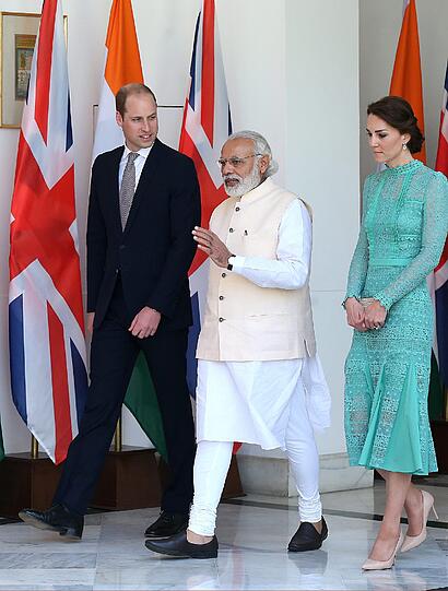 Herzogin Kate und Prinz William bei ihrer siebentätigen Tour durch Indien