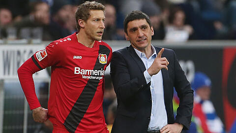 Der eine geht sicher, der andere höchstwahrscheinlich: Tayfun Korkut (rechts) und Stefan Kießling.